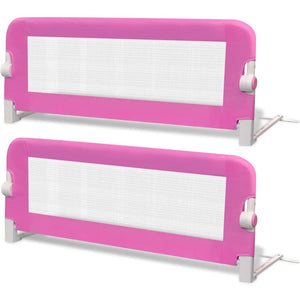 vidaXL Toddler Bed Rail 2 pcs. Pink 102x42 cm