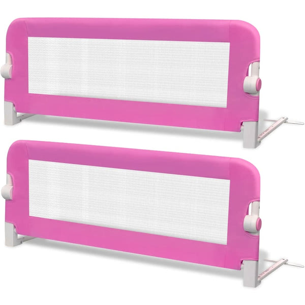 vidaXL Toddler Bed Rail 2 pcs. Pink 102x42 cm