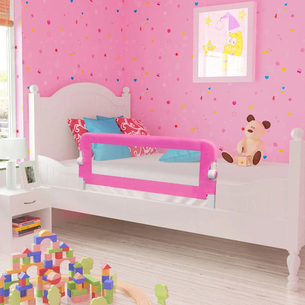 vidaXL Toddler Bed Rail 2 pcs. Pink 102x42 cm