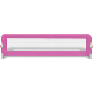 vidaXL Toddler Bed Rail 2 pcs Pink 150 x 42 cm