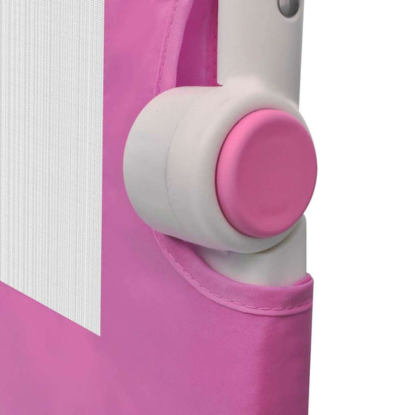 vidaXL Toddler Bed Rail 2 pcs Pink 150 x 42 cm
