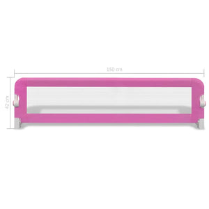 vidaXL Toddler Bed Rail 2 pcs Pink 150 x 42 cm