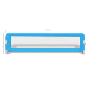 vidaXL Toddler Bed Rail 2 pcs Blue 150 x 42 cm