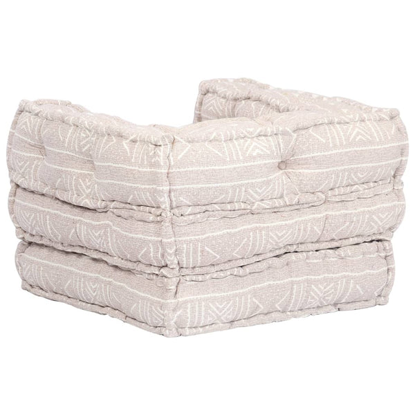vidaXL 1-Seater Modular Ottoman Beige Fabric