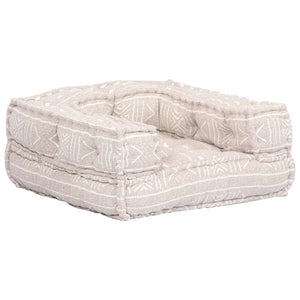 vidaXL 1-Seater Modular Ottoman Beige Fabric