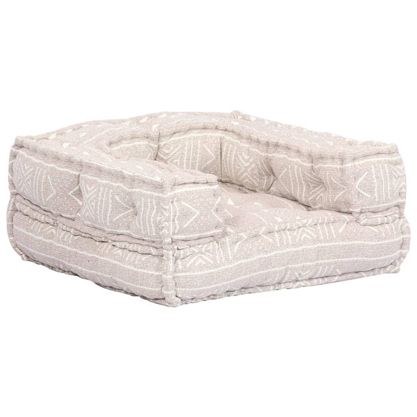 vidaXL 1-Seater Modular Ottoman Beige Fabric