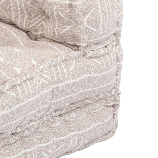 vidaXL 1-Seater Modular Ottoman Beige Fabric