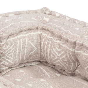 vidaXL 1-Seater Modular Ottoman Beige Fabric