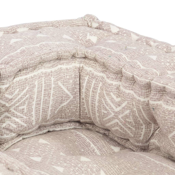 vidaXL 1-Seater Modular Ottoman Beige Fabric