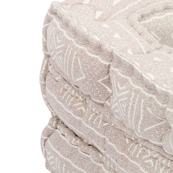 vidaXL 1-Seater Modular Ottoman Beige Fabric