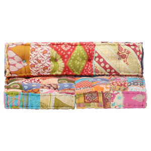vidaXL Patchwork Fabric Pouf