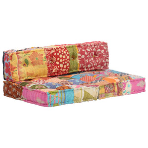 vidaXL Patchwork Fabric Pouf