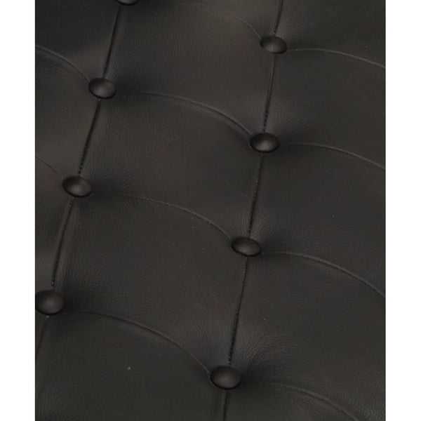 vidaXL Aviator Armchair Black Real Leather