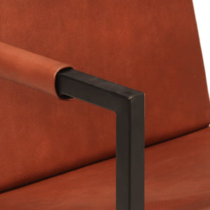 vidaXL Armchair Brown Genuine Leather