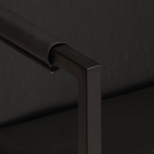 vidaXL Armchair Black Genuine Leather