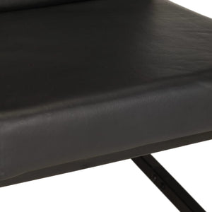 vidaXL Armchair Black Genuine Leather