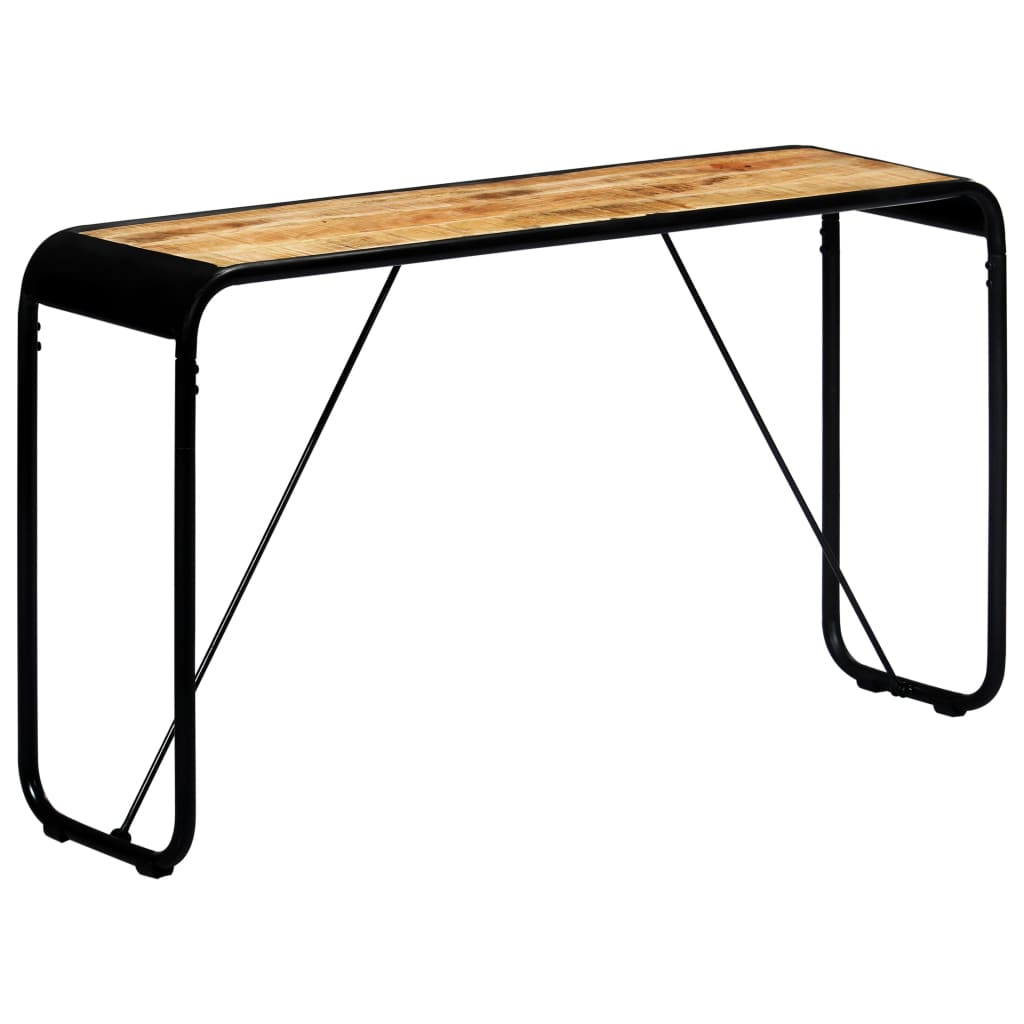 vidaXL Console Table 140x35x76 cm Rough Solid Mango Wood