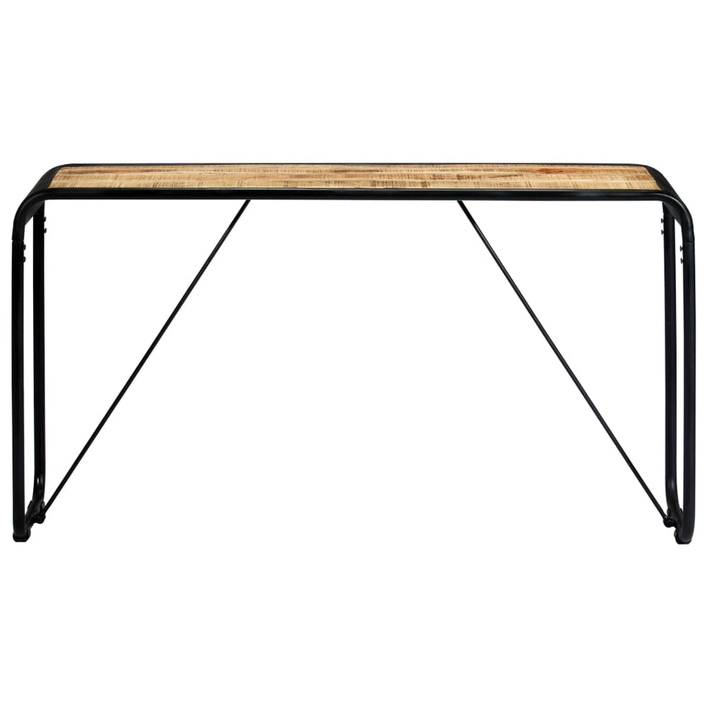 vidaXL Console Table 140x35x76 cm Rough Solid Mango Wood