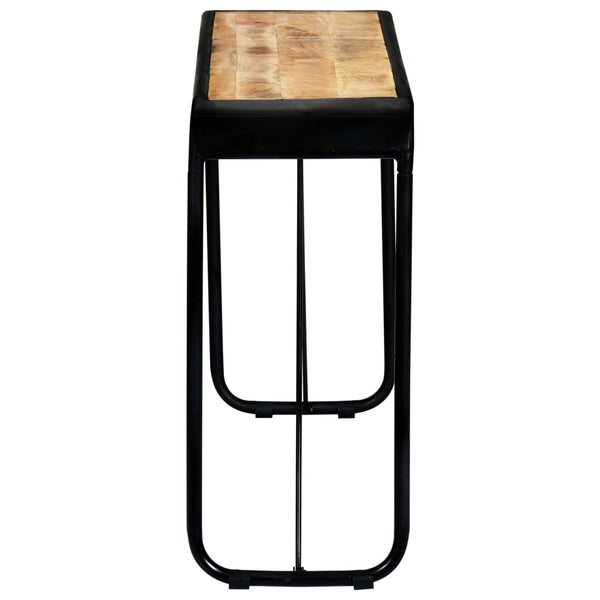vidaXL Console Table 140x35x76 cm Rough Solid Mango Wood