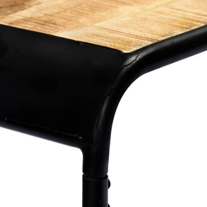 vidaXL Console Table 140x35x76 cm Rough Solid Mango Wood