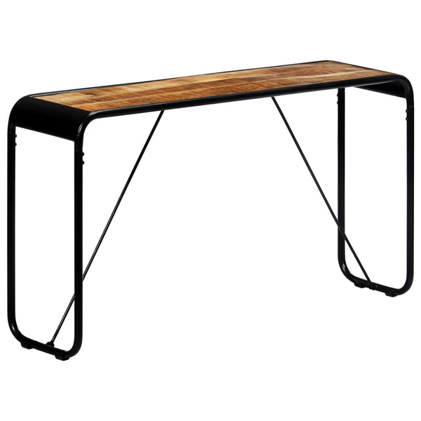 vidaXL Console Table 140x35x76 cm Rough Solid Mango Wood