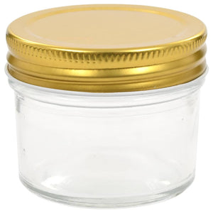 vidaXL Jam Jars with Gold Lids 24 pcs. 110 ml