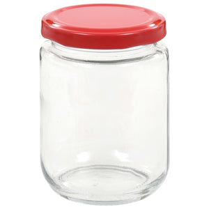 vidaXL Jam Jars with Red Lids 96 pcs. 230 ml