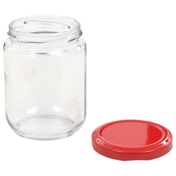 vidaXL Jam Jars with Red Lids 96 pcs. 230 ml