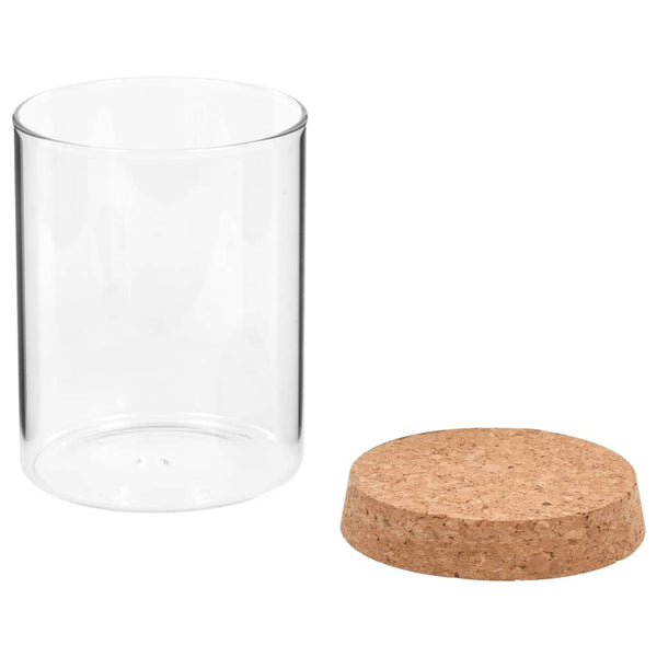 vidaXL Storage Jars with Cork Lids 6 pcs. 650 ml