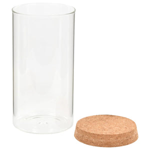 vidaXL Storage Jars with Cork Lids 6 pcs 1100 ml