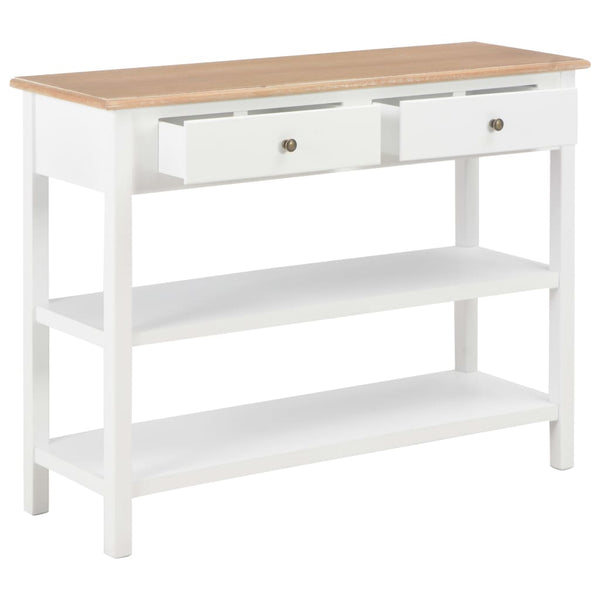 vidaXL Sideboard White 110x35x80 cm MDF
