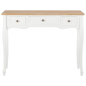 vidaXL Dressing Table Console Table with 3 Drawers White