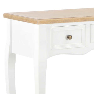 vidaXL Dressing Table Console Table with 3 Drawers White