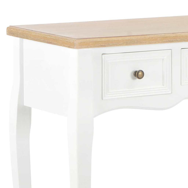 vidaXL Dressing Table Console Table with 3 Drawers White