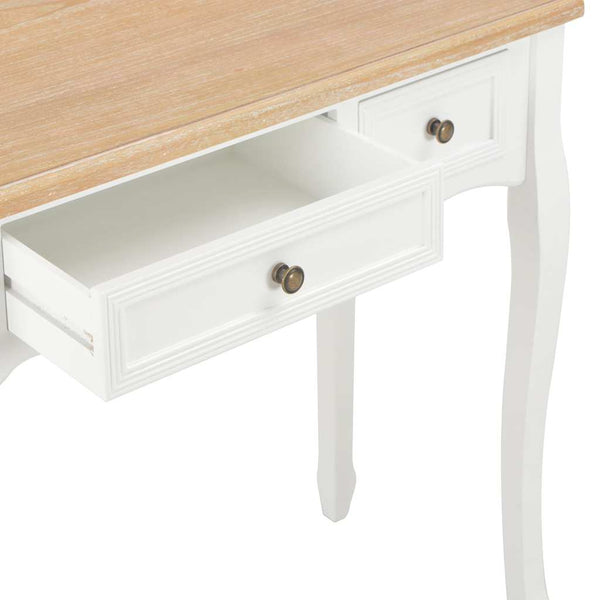 vidaXL Dressing Table Console Table with 3 Drawers White
