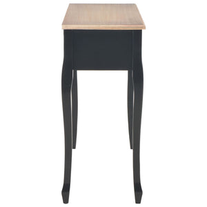 vidaXL Dressing Table Console Table with 3 Drawers Black