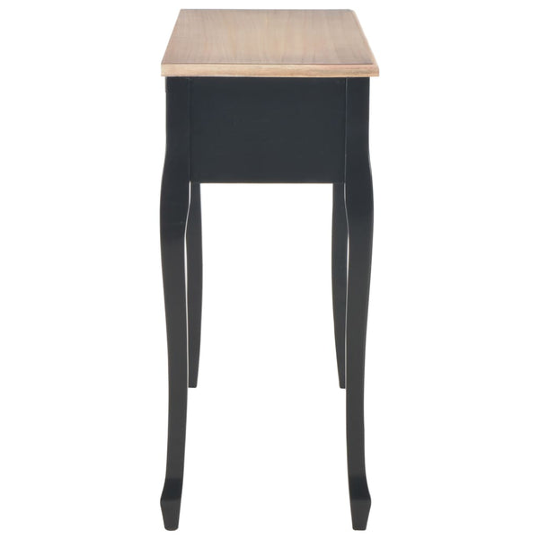 vidaXL Dressing Table Console Table with 3 Drawers Black