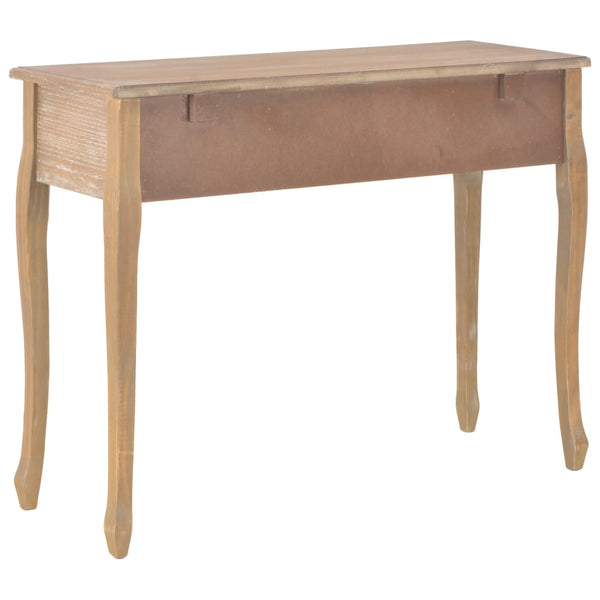 vidaXL Dressing Table Console Table with 3 Drawers Brown