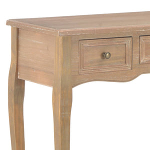vidaXL Dressing Table Console Table with 3 Drawers Brown