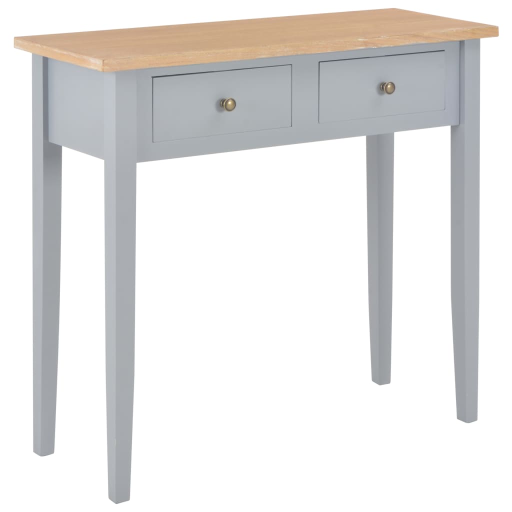 vidaXL Dressing Table Console Table Grey 79 x 30 x 74 cm Wood