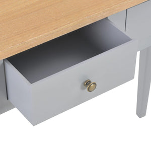 vidaXL Dressing Table Console Table Grey 79 x 30 x 74 cm Wood