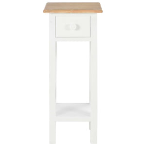 vidaXL Side Table White 27 x 27 x 65.5 cm Wood