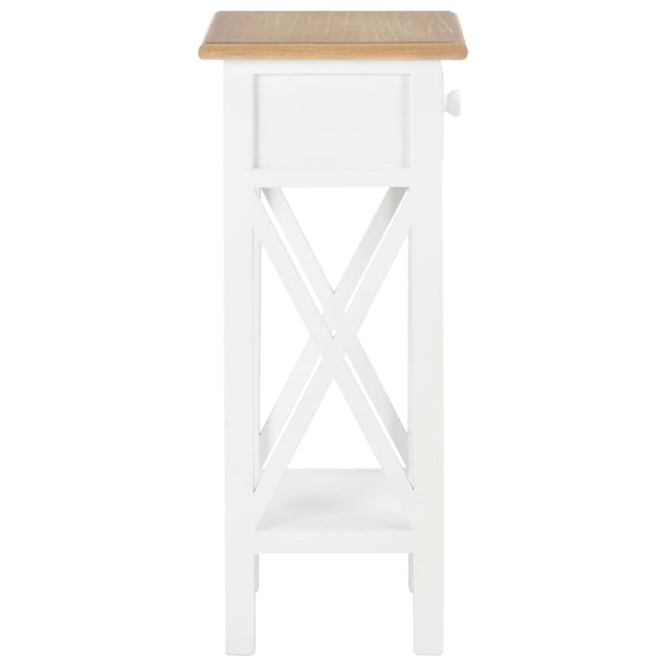 vidaXL Side Table White 27 x 27 x 65.5 cm Wood