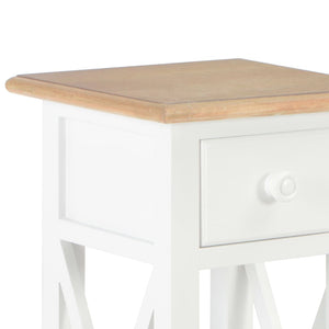 vidaXL Side Table White 27 x 27 x 65.5 cm Wood