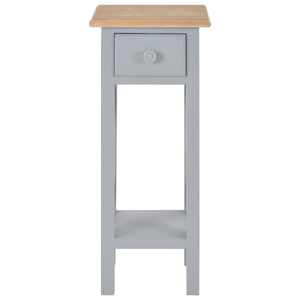 vidaXL Side Table Grey 27 x 27 x 65.5 cm Wood
