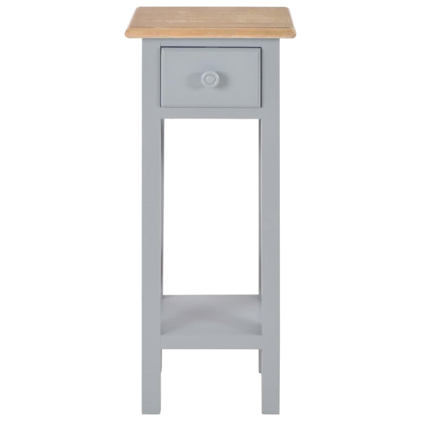 vidaXL Side Table Grey 27 x 27 x 65.5 cm Wood