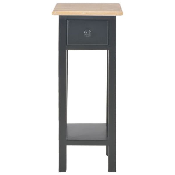 vidaXL Side Table Black 27 x 27 x 65.5 cm Wood