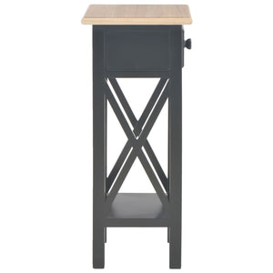 vidaXL Side Table Black 27 x 27 x 65.5 cm Wood