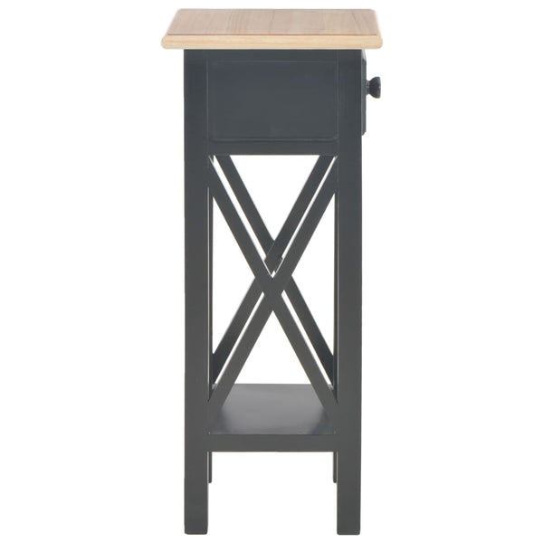 vidaXL Side Table Black 27 x 27 x 65.5 cm Wood