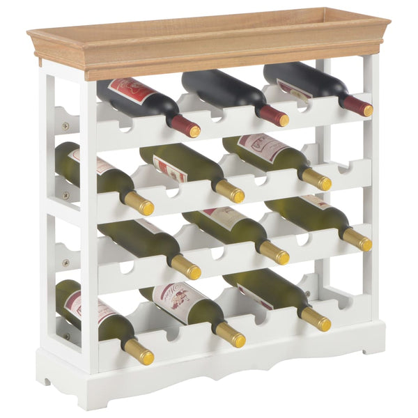 vidaXL Wine Cabinet White 70 x 22.5 x 70.5 cm MDF